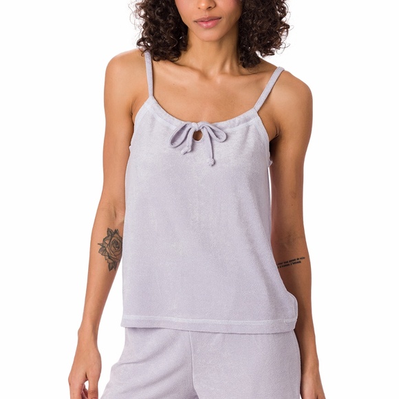 Suvi NYC women's 2-piece short and tank top pajama set . Terry Cotton - Picture 3 of 12